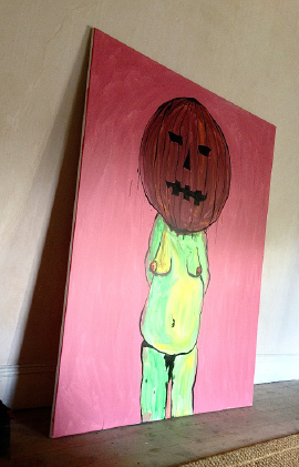 Adam Cullen artwork against a wall at Bobadil House