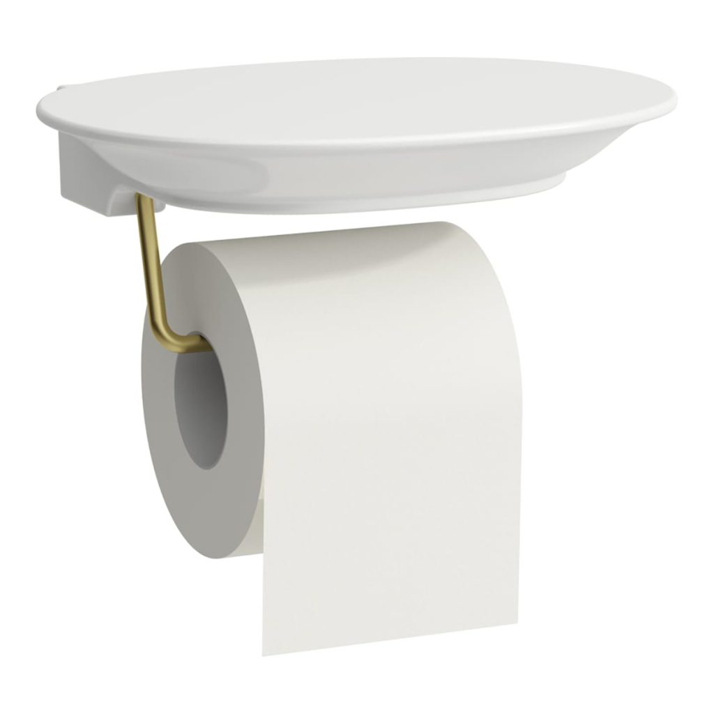 Ceramic toilet roll holder