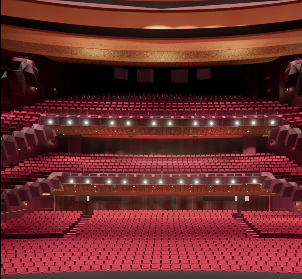 NH Architecture visualisation of new Ian Potter State Theatre seats