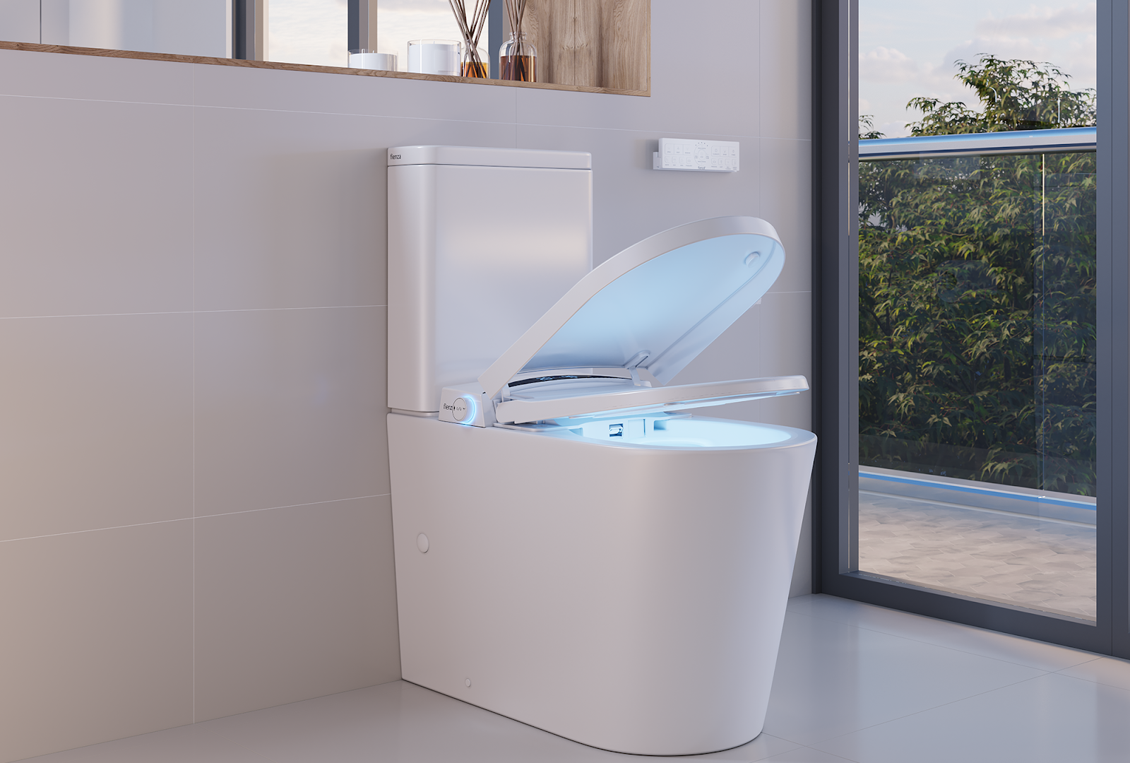 Fienza Sona Smart Toilet open