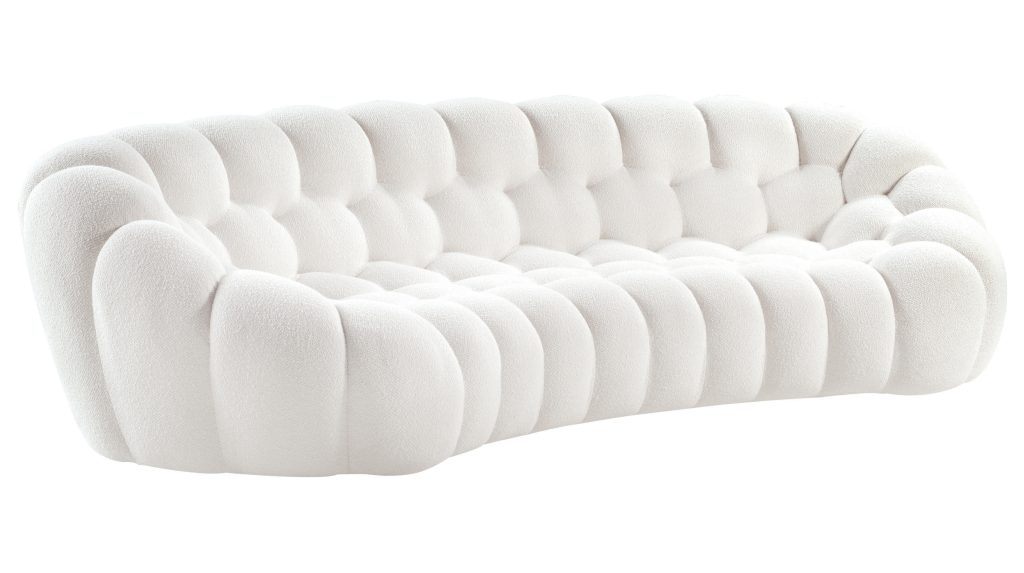 Greg Natale designer selects Roche Bobois padded white sofa