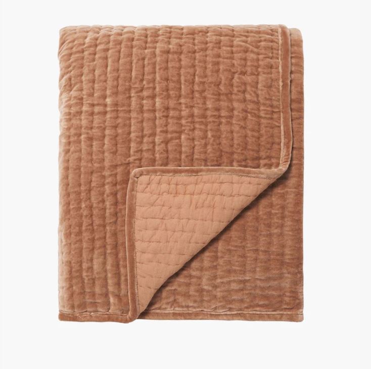Cino Cotton Velvet Quilt Caramel Loam