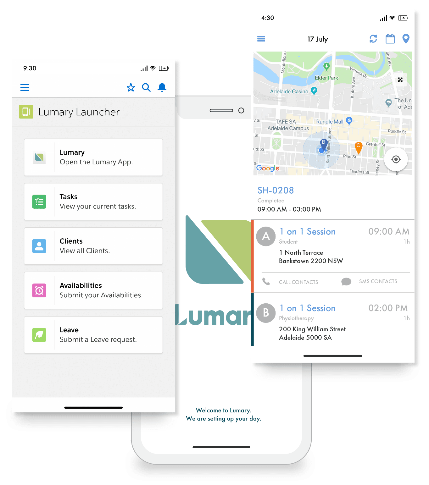 Lumary care management on mobile