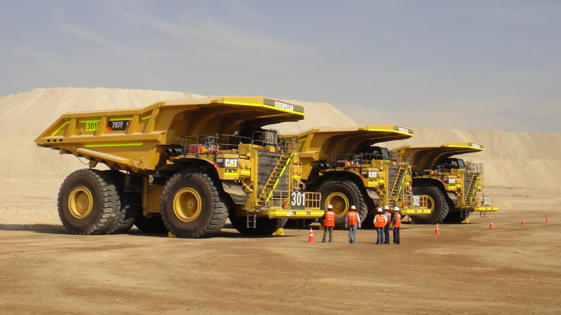 Cat 797s on the site