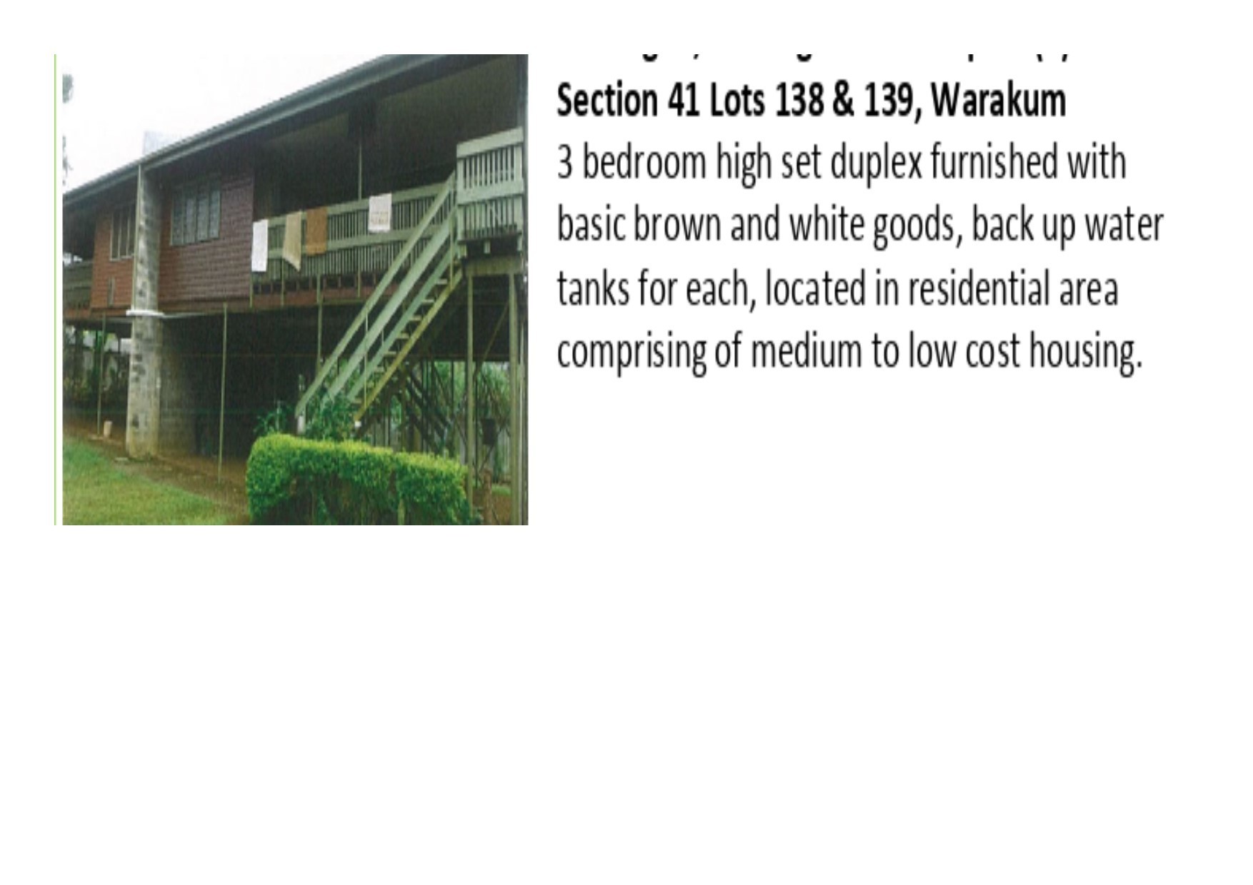 Apartments for Sale in Mt Hagen Western Highlands Province ID 315739