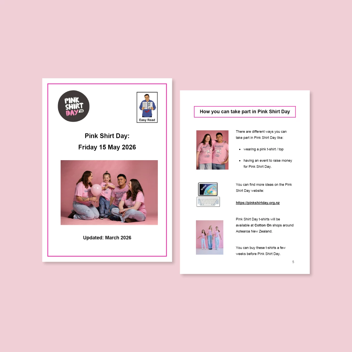 Easy Read Resource: Pink Shirt Day