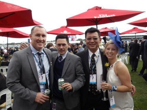 A Celebration Drink After The Big Race