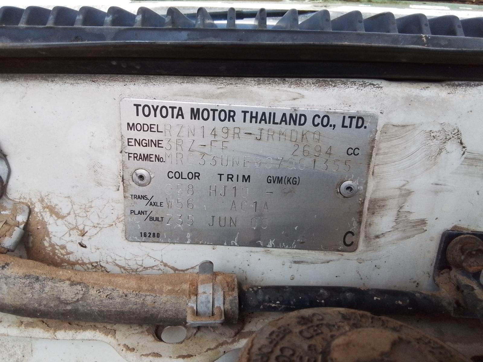 Front Torsion Bar Hilux Toyota 2000