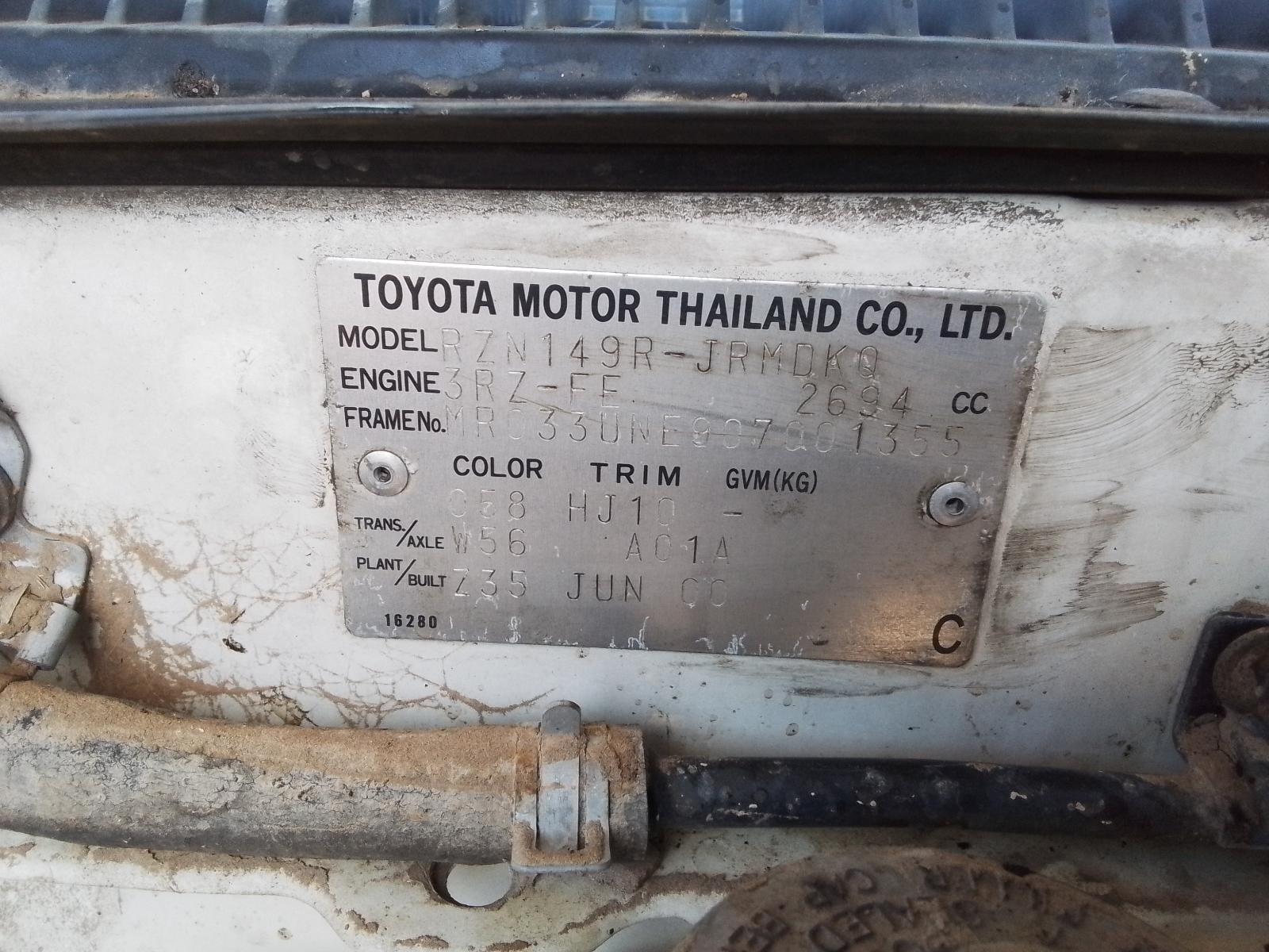 Front Torsion Bar Hilux Toyota 2000