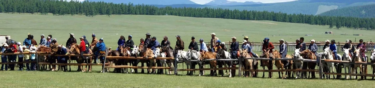 Mongolian Naadam Festival goers