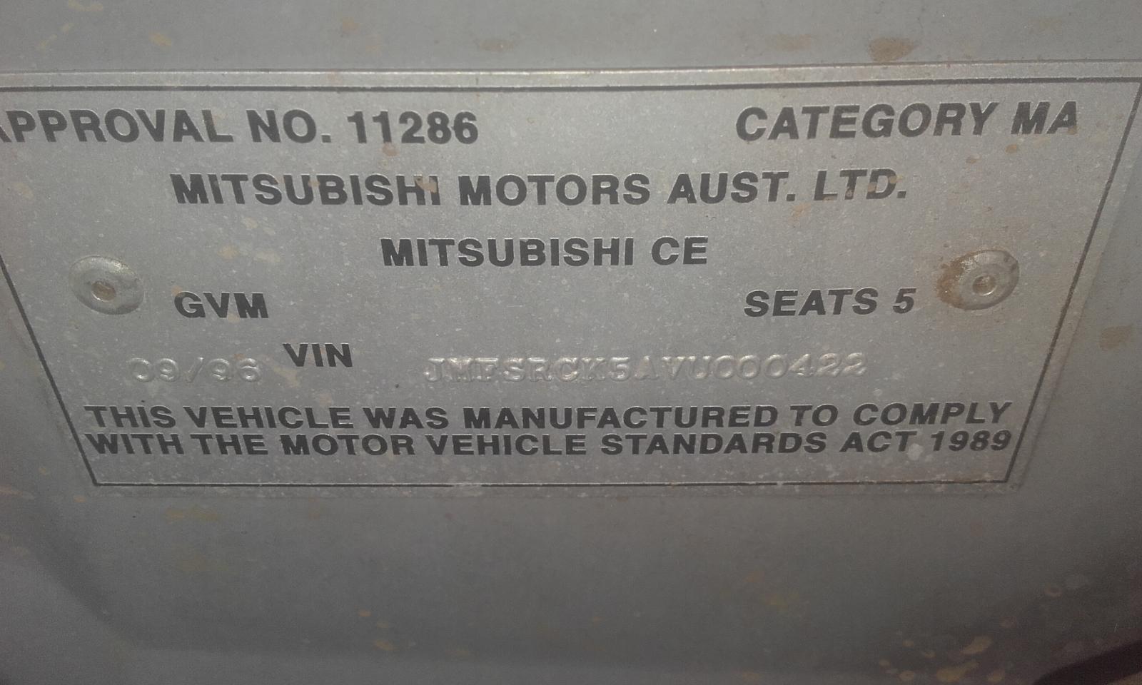 1996 Mitsubishi Lancer Left Indicator/Fog/Side View Auto part Left Indicator/Fog/Side Mitsubishi Lancer 1996