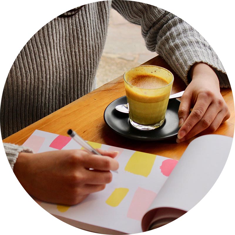 planning meeting over coffee
