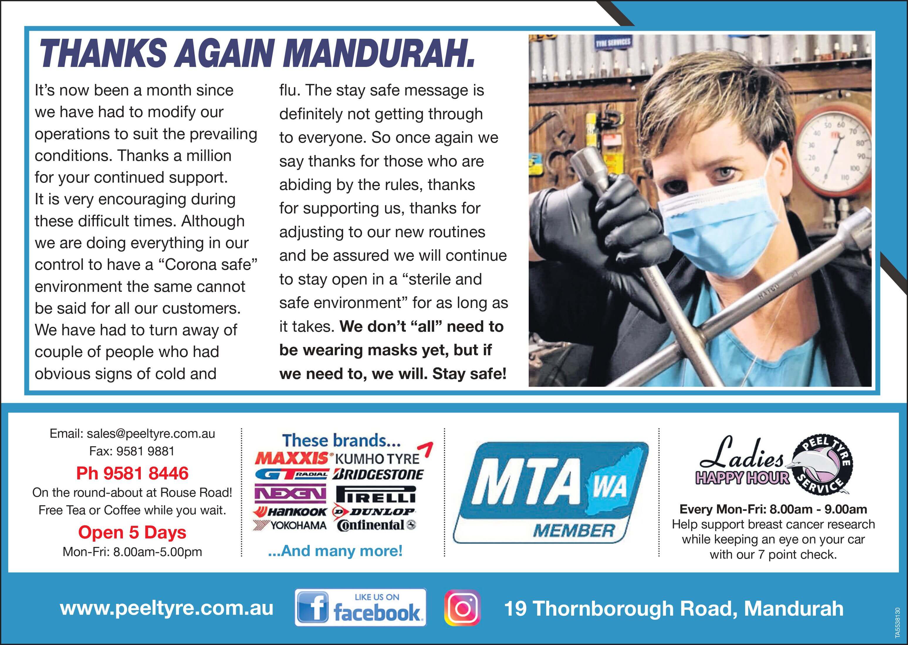 THANKS AGAIN MANDURAH.