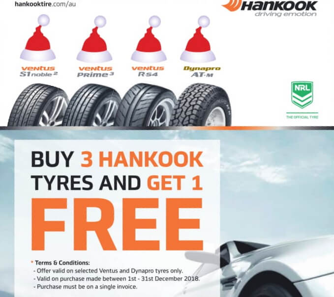 Peel Tyres Hankook December Special four for three