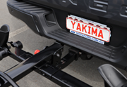 close-up of a Yakima hitch bike rack