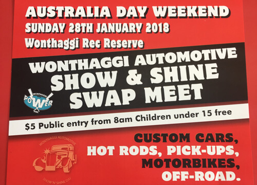 Australia day weekend - Wonthaggi Automotive Show & Shine Swap event cover image