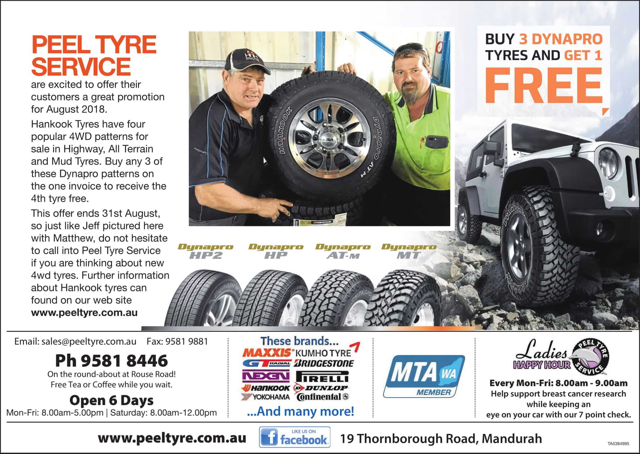 Peel Hankook August 2018 Sale