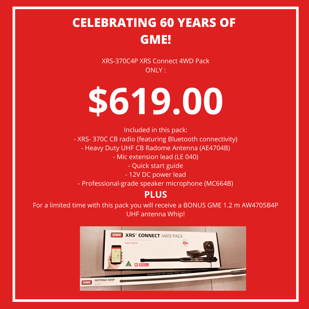 CELEBRATING 60 YEARS OG GME! XRS-370C4P XRS Connect 4WD Pack