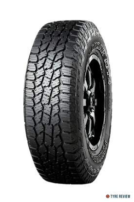 Side angle view of Yokohama Geolandar AT G015 all-terrain tyre