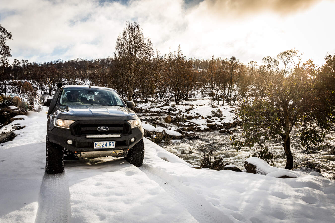 Yokohama X-AT G016 sitting pretty on the Ranger in the snow