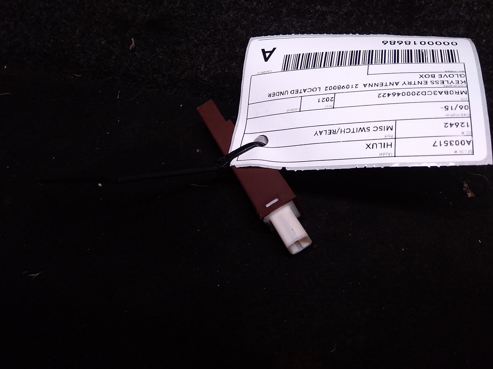 2021 Toyota Hilux Misc Switch/Relay View Auto part Misc Switch/Relay Toyota Hilux 2021