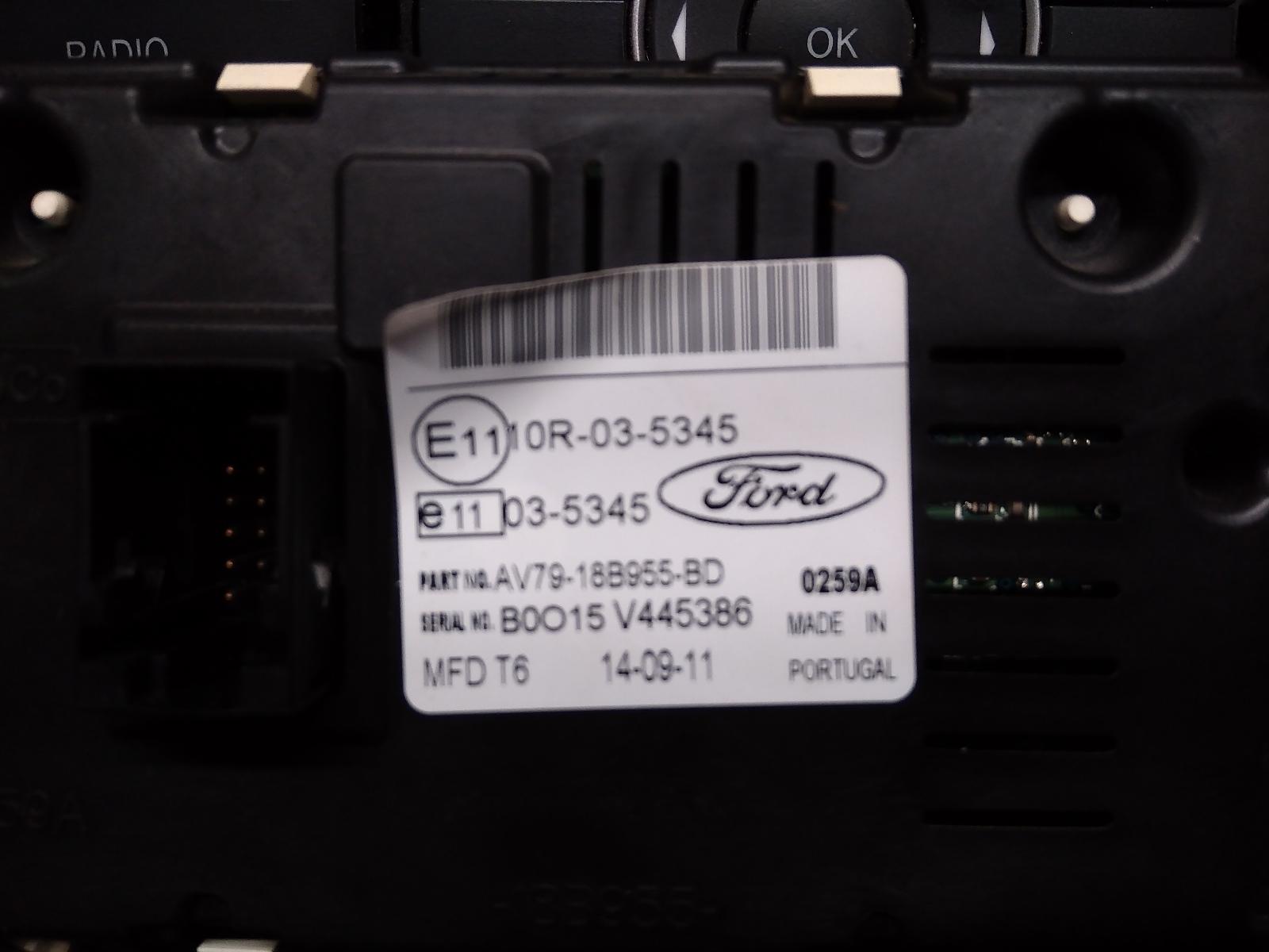 View Auto part Radio/Cd/Dvd/Sat/Tv Mazda Bt50 2012