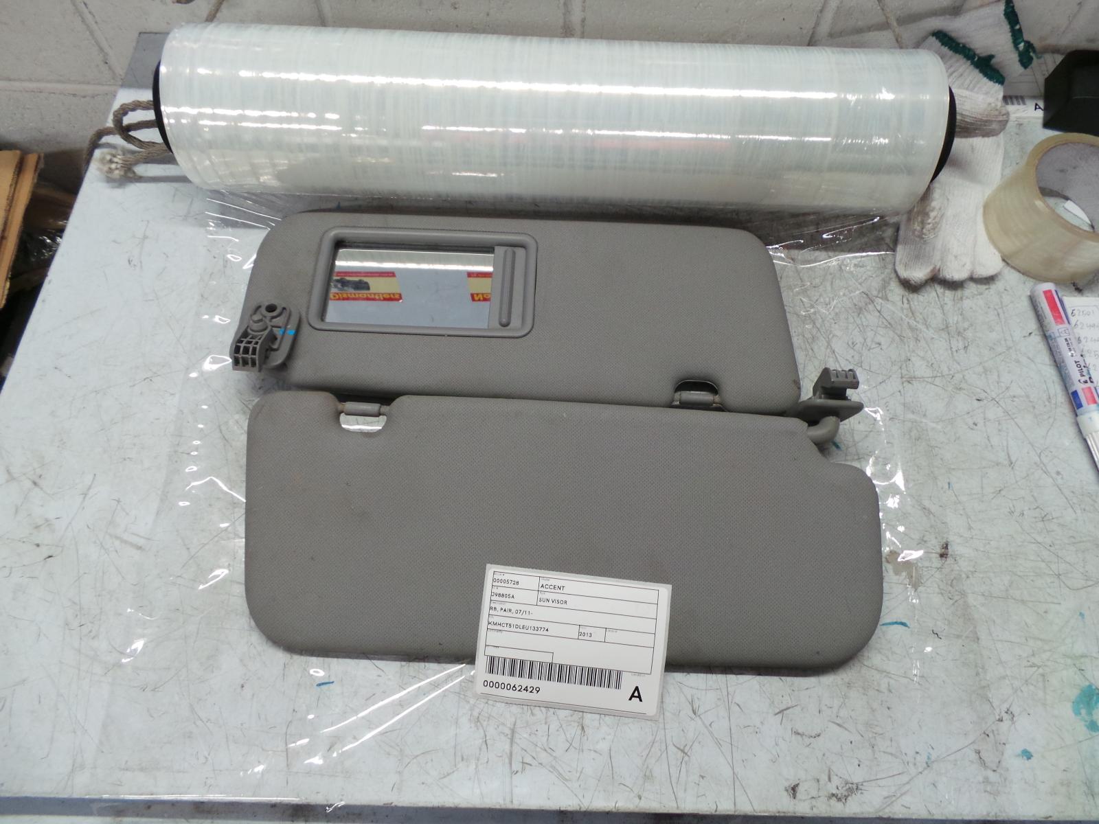 2013 Hyundai Accent Sunvisor View Auto part Sunvisor Hyundai Accent 2013