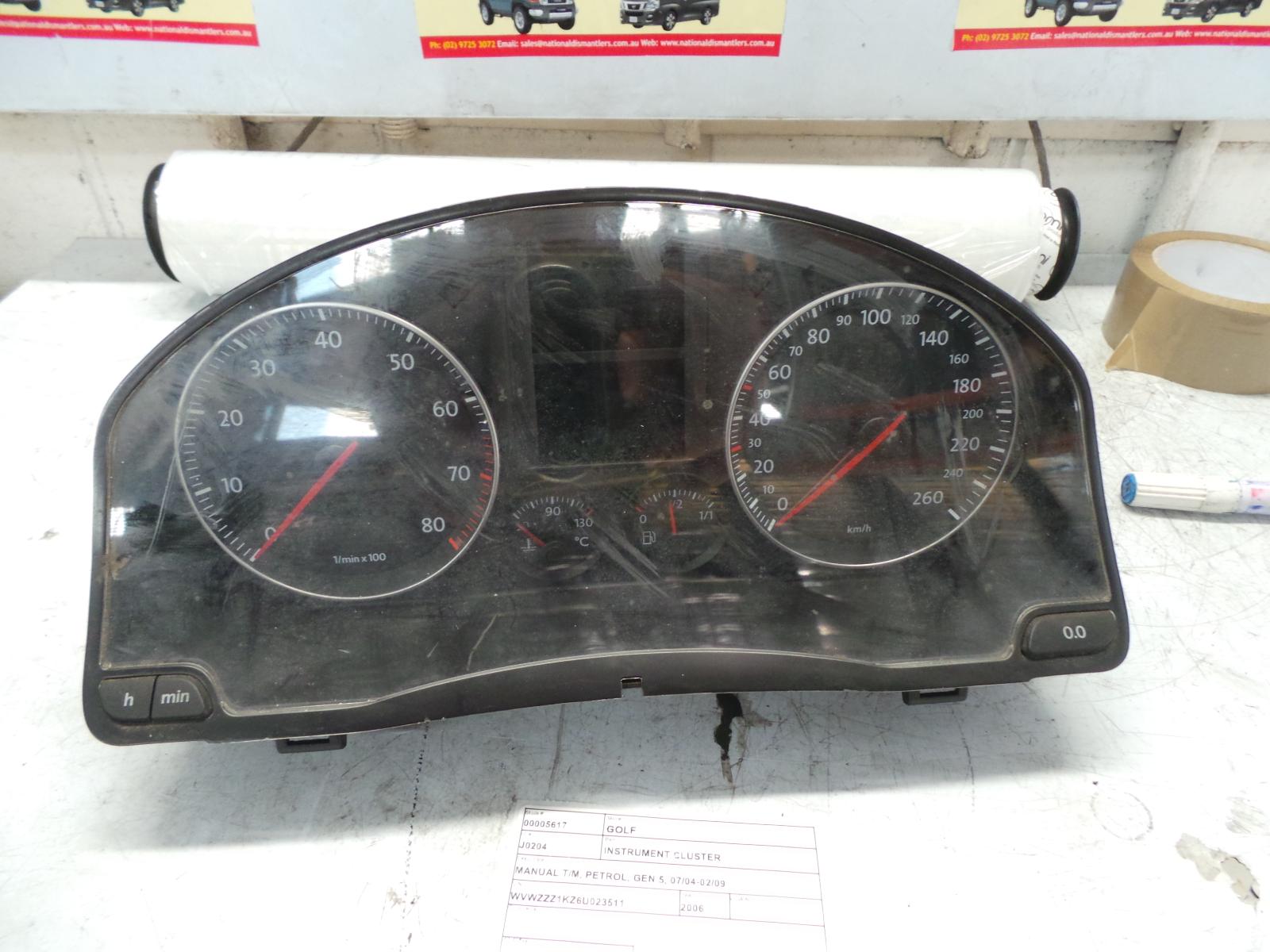 2006 Volkswagen Golf Instrument Cluster View Auto part Instrument Cluster Volkswagen Golf 2006