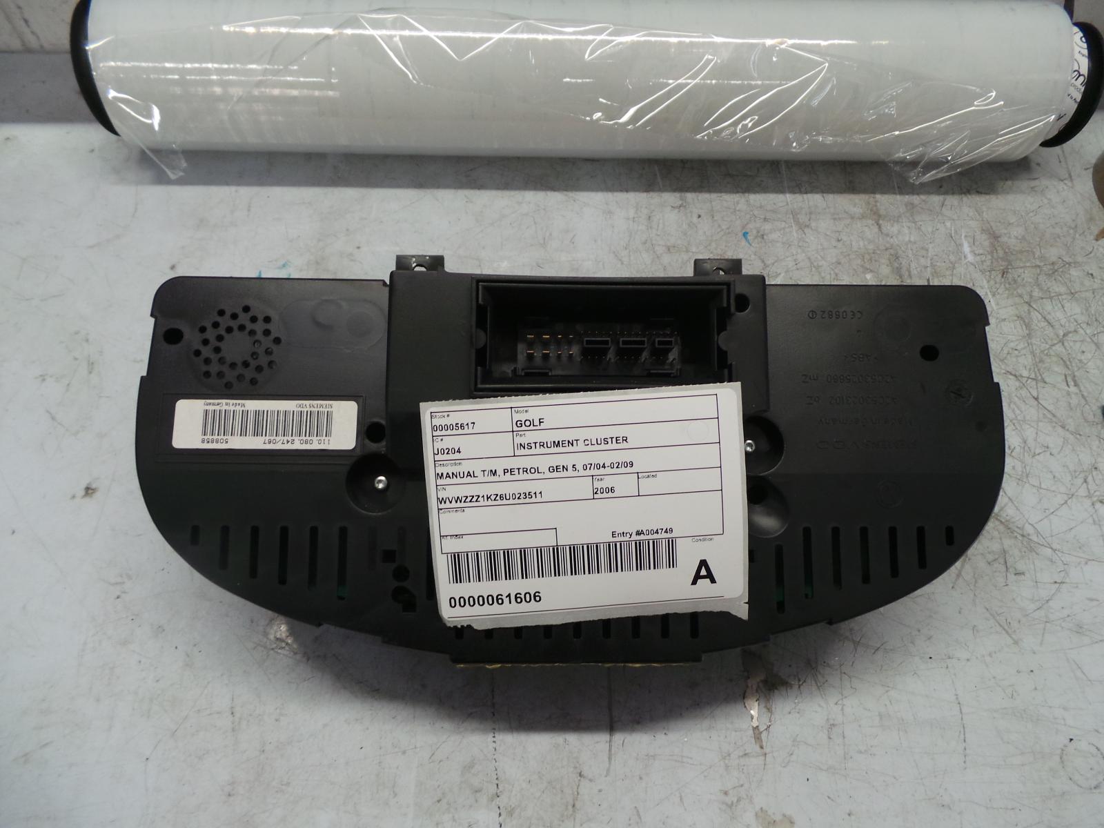 2006 Volkswagen Golf Instrument Cluster View Auto part Instrument Cluster Volkswagen Golf 2006