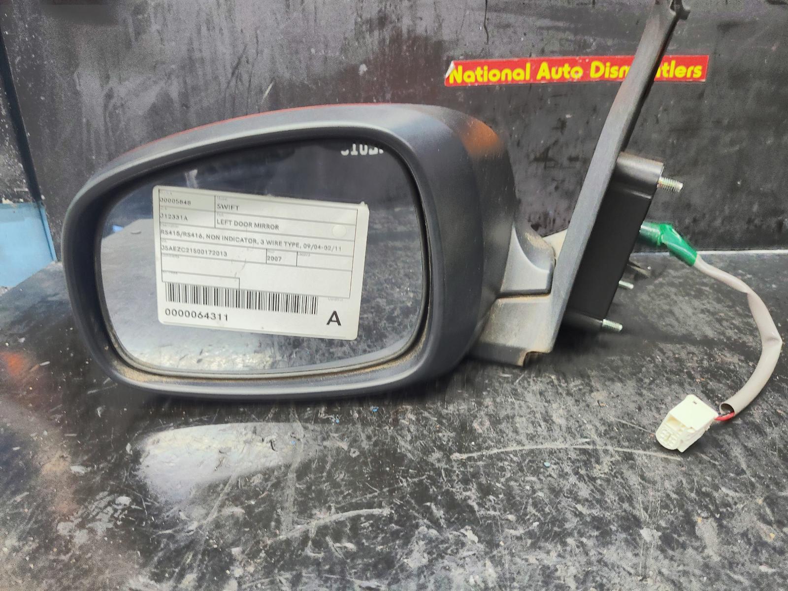 2007 Suzuki Swift Left Door Mirror View Auto part Left Door Mirror Suzuki Swift 2007