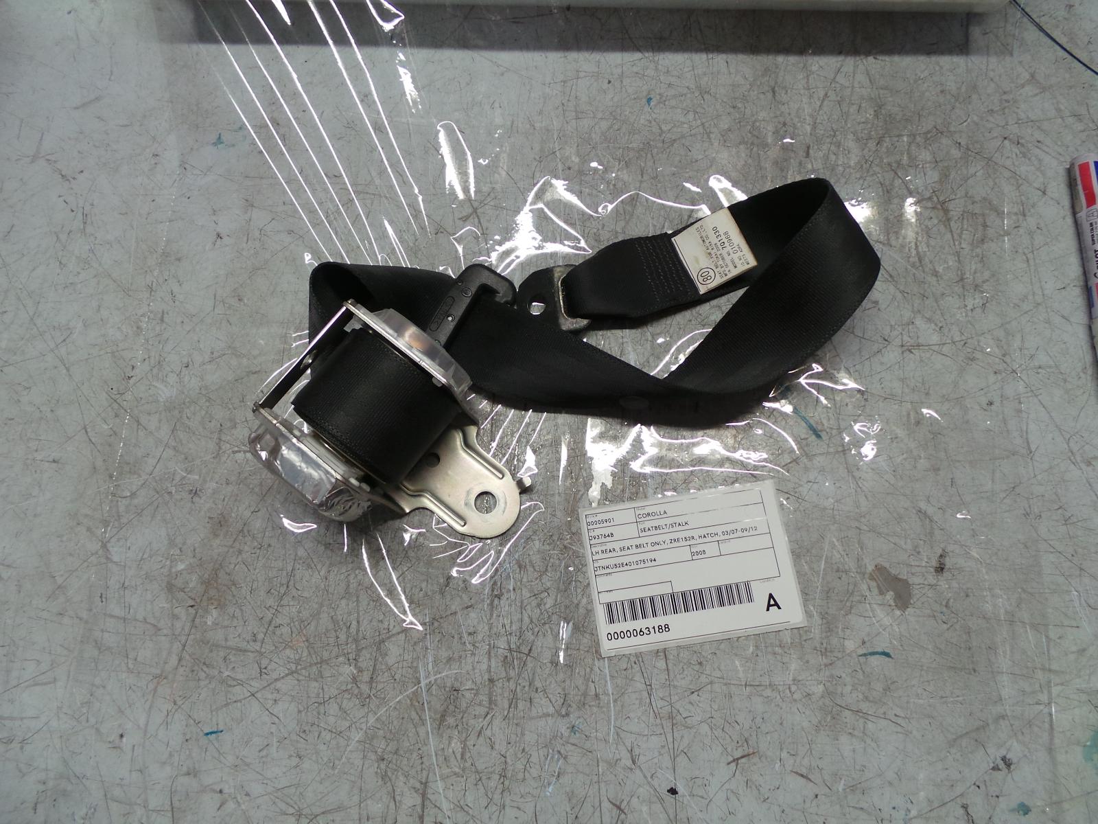 View Auto part Seatbelt/Stalk Toyota Corolla 2008