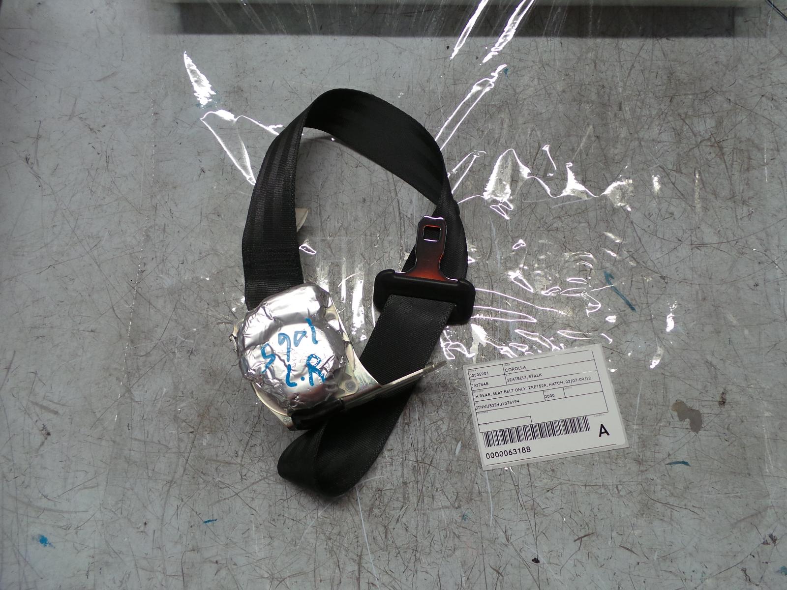 View Auto part Seatbelt/Stalk Toyota Corolla 2008