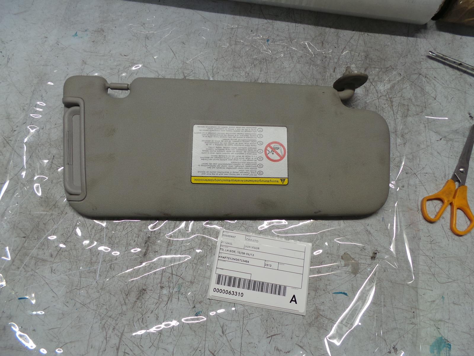 View Auto part Sunvisor Kia Cerato 2013