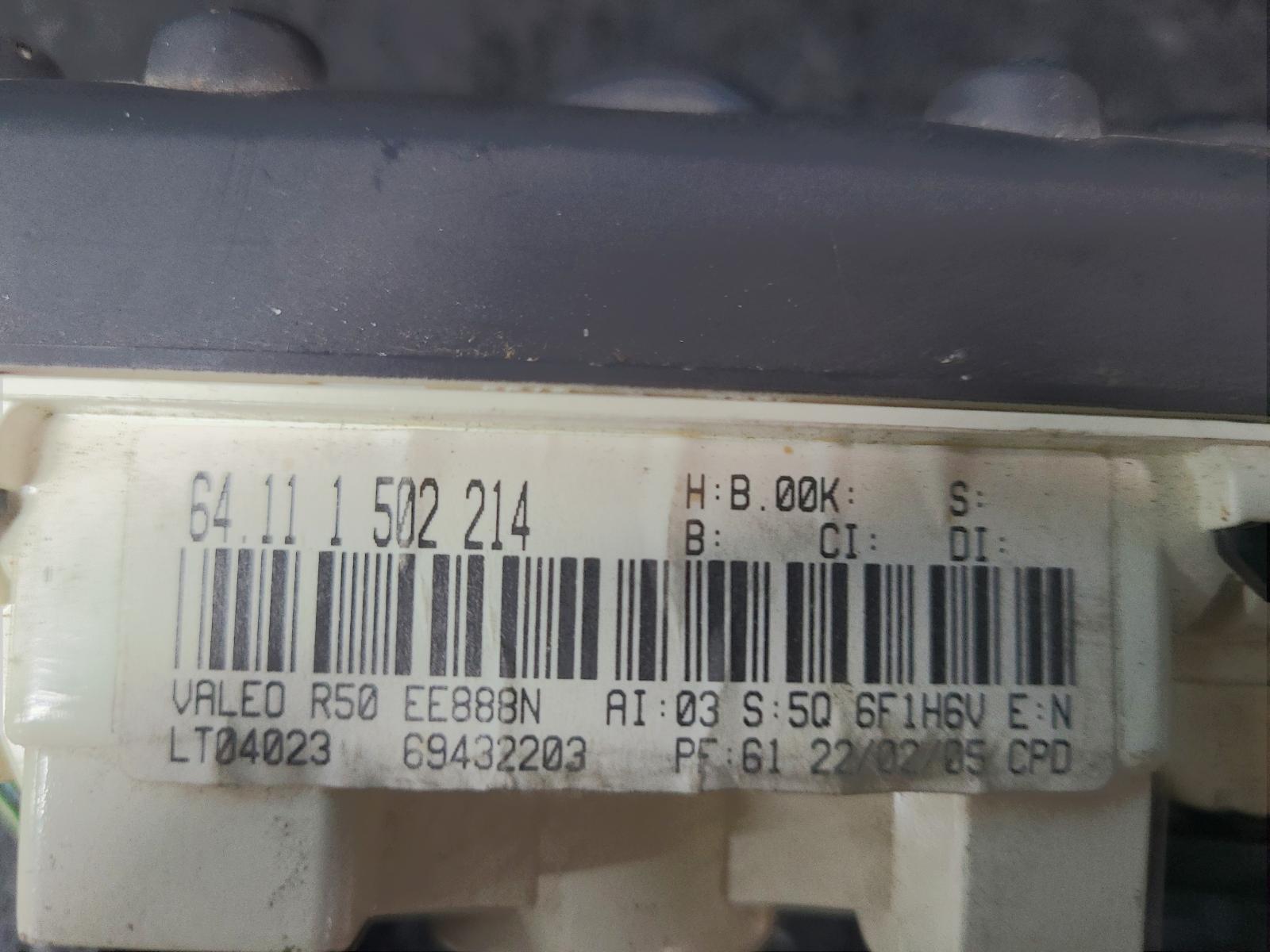 2005 Mini Cooper Heater/Ac Controls View Auto part Heater/Ac Controls Mini Cooper 2005