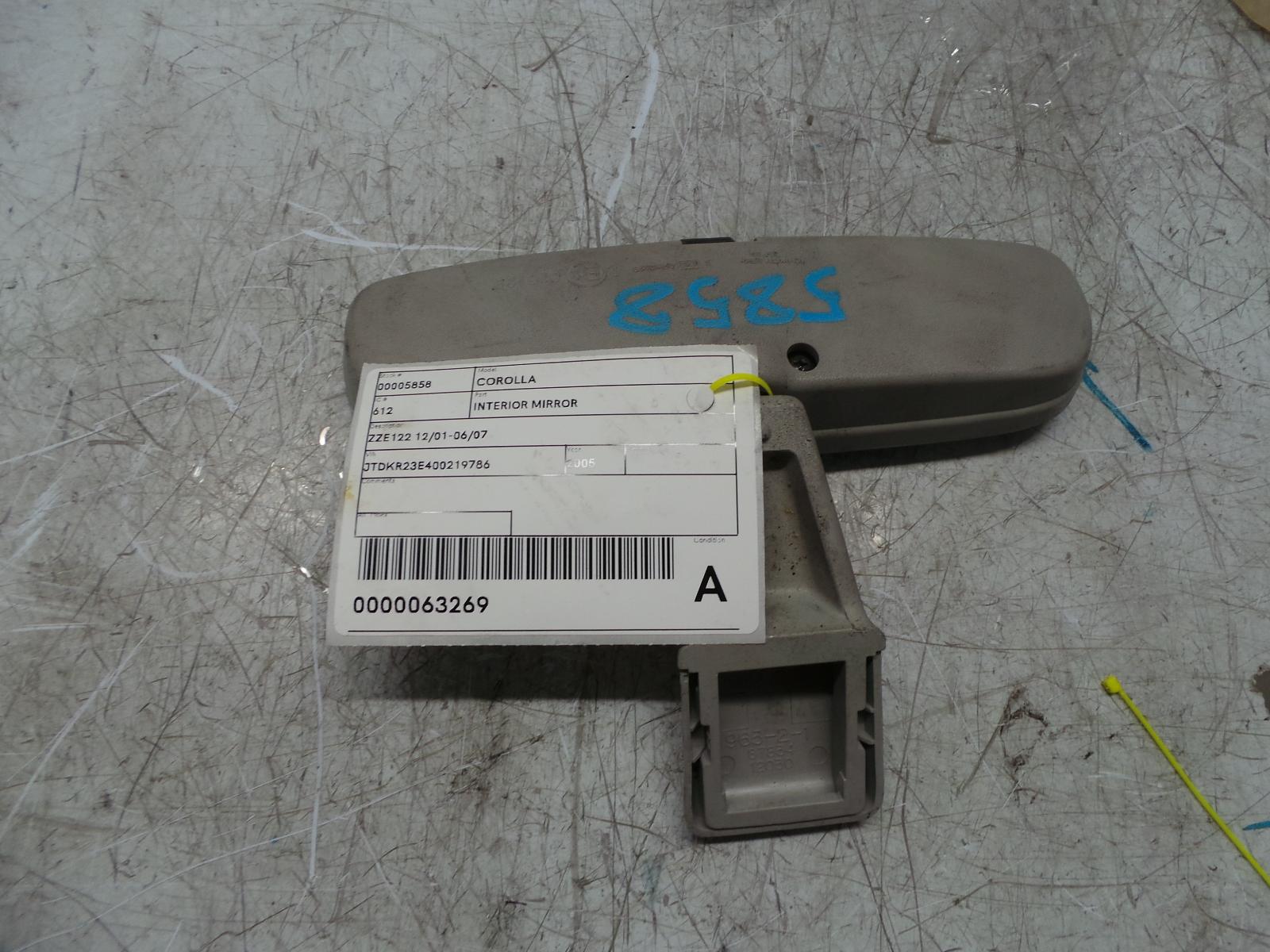 View Auto part Interior Mirror Toyota Corolla 2005