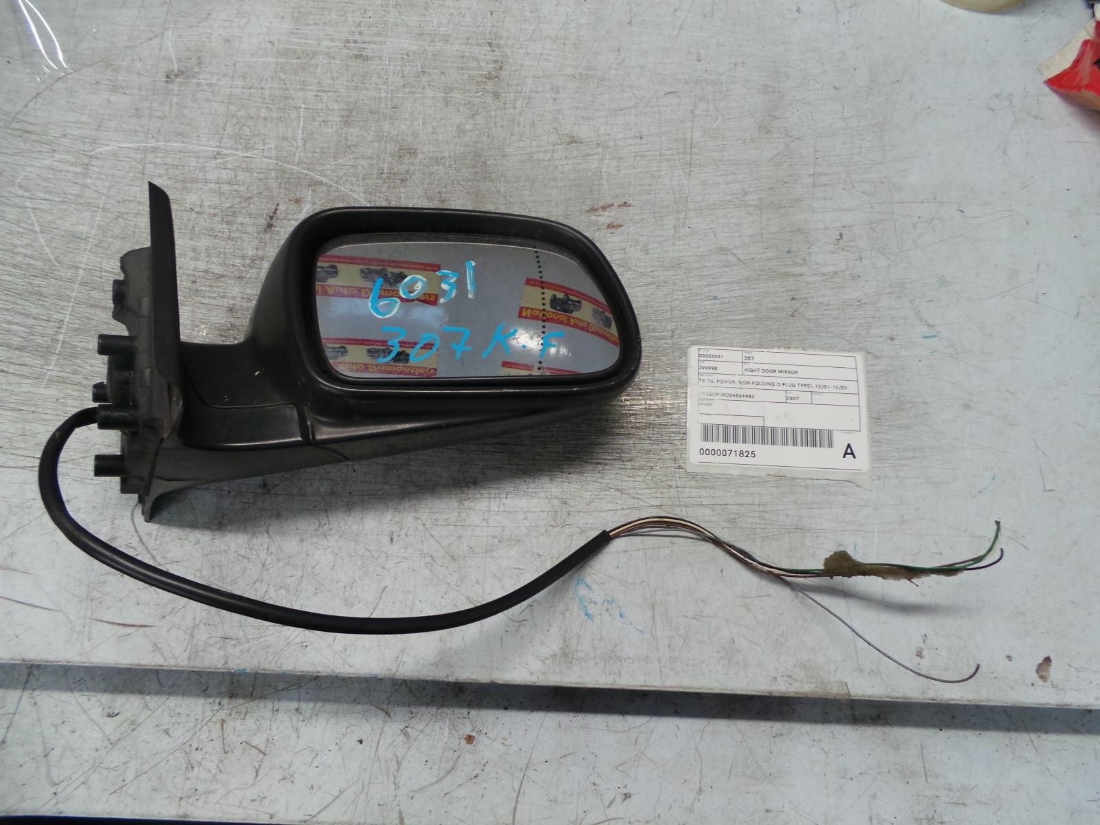 View Auto part Right Door Mirror Peugeot 307 2007