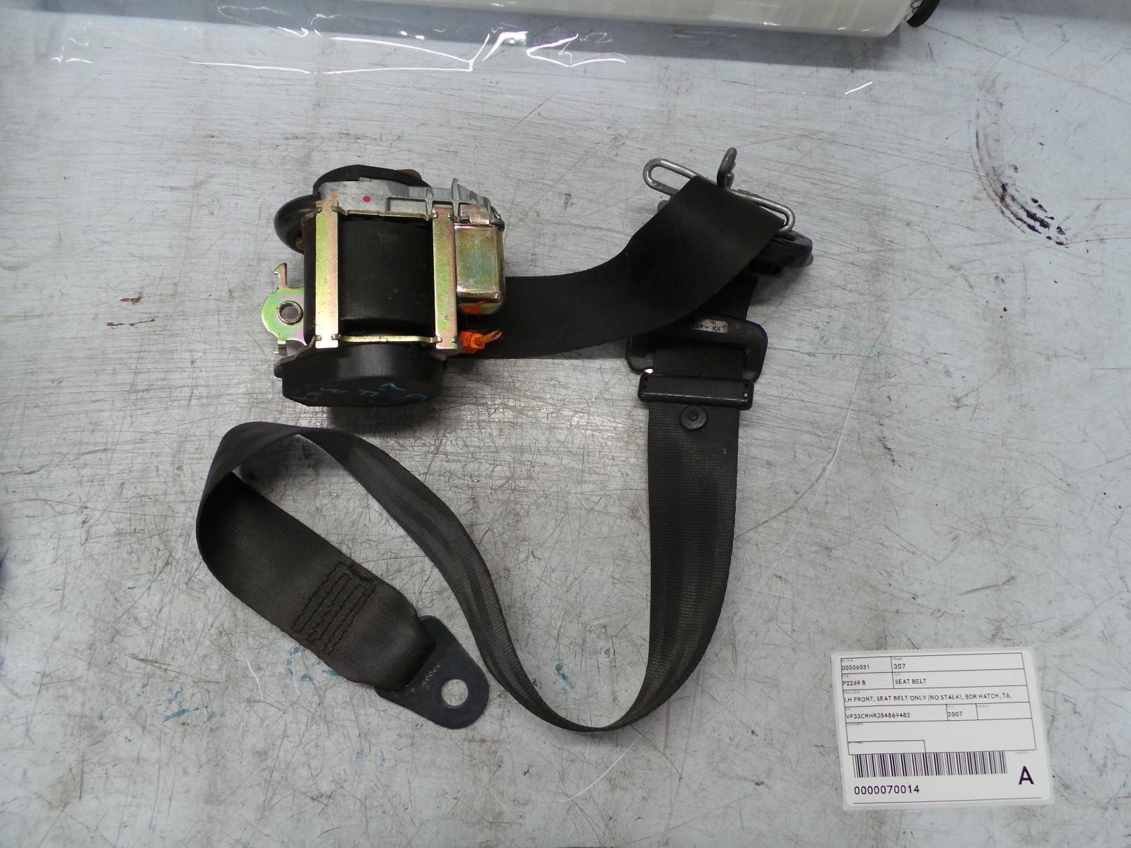 View Auto part Seatbelt/Stalk Peugeot 307 2007