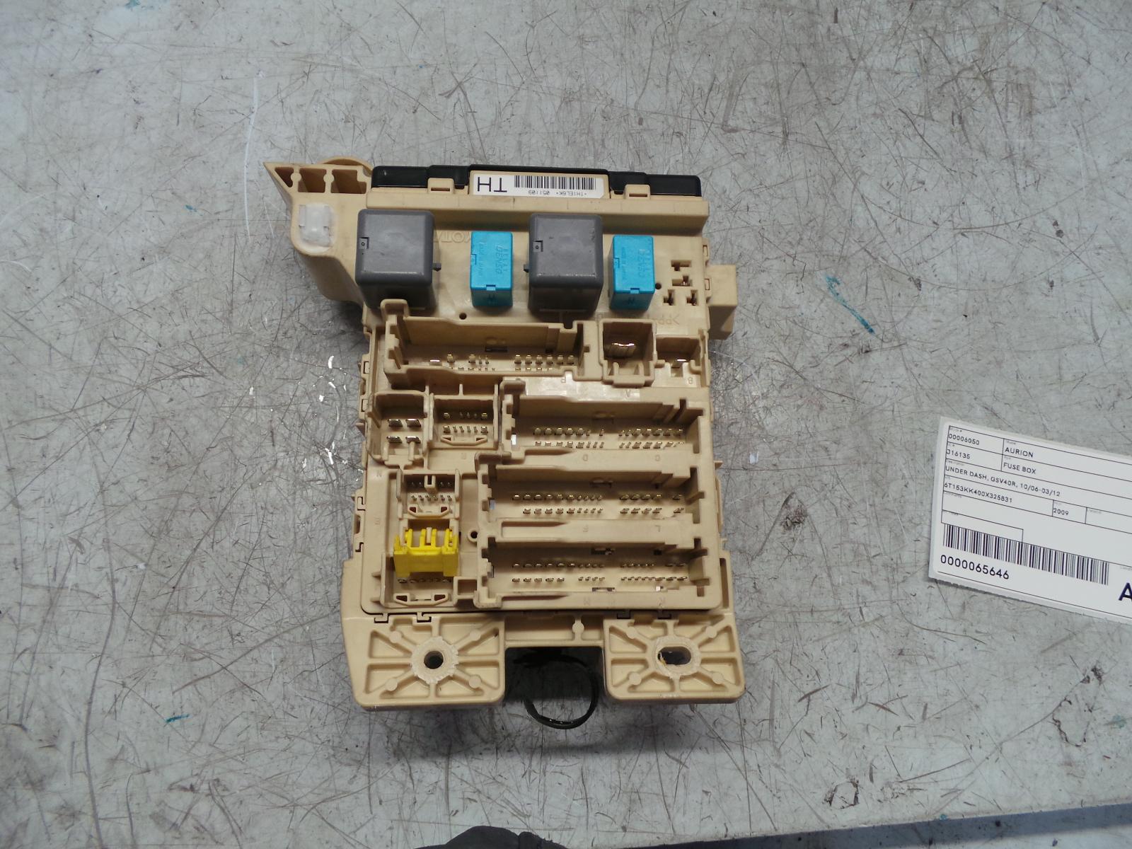 2009 Toyota Aurion Fuse Box View Auto part Fuse Box Toyota Aurion 2009