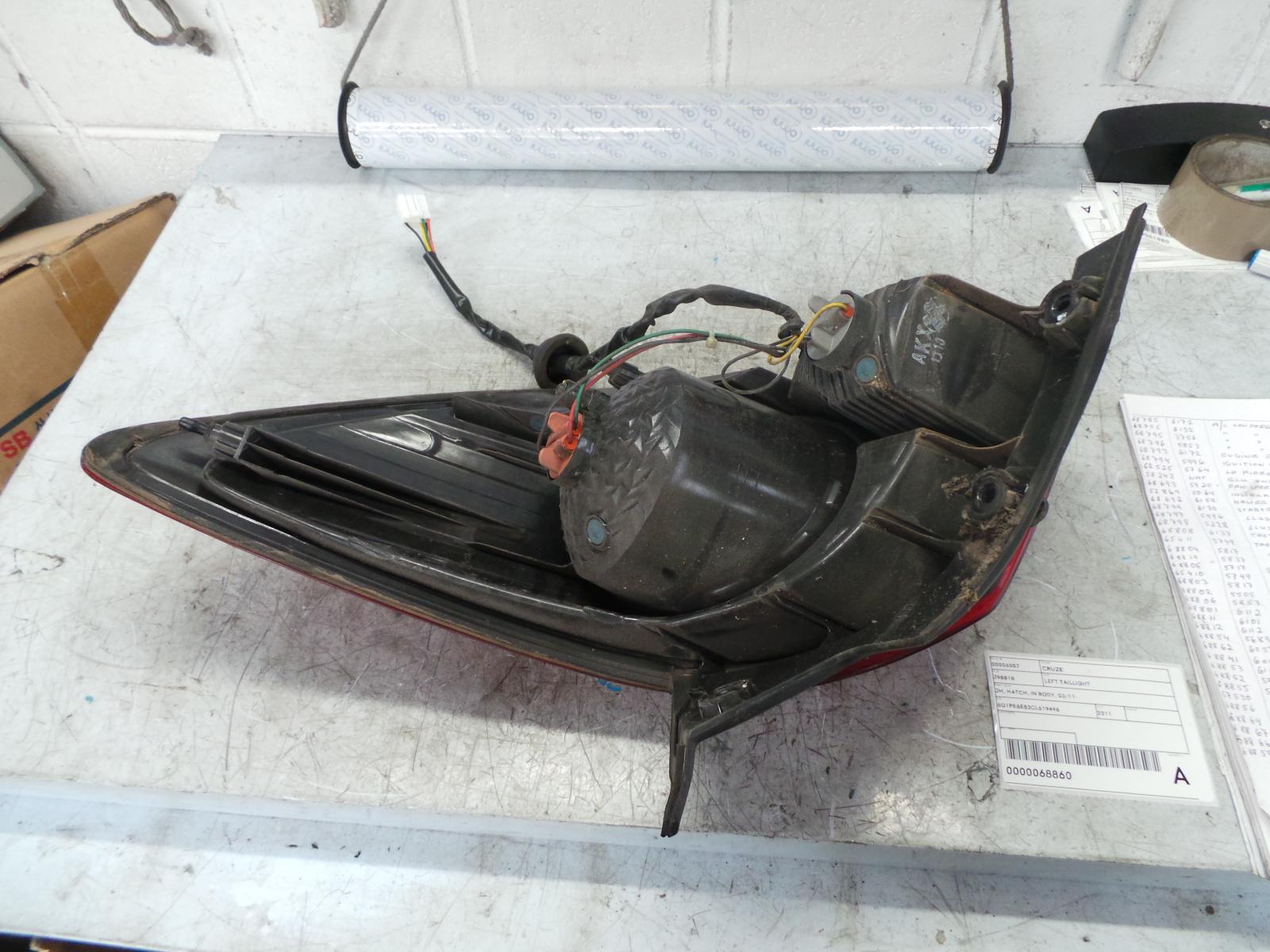 View Auto part Left Taillight Holden Cruze 2011