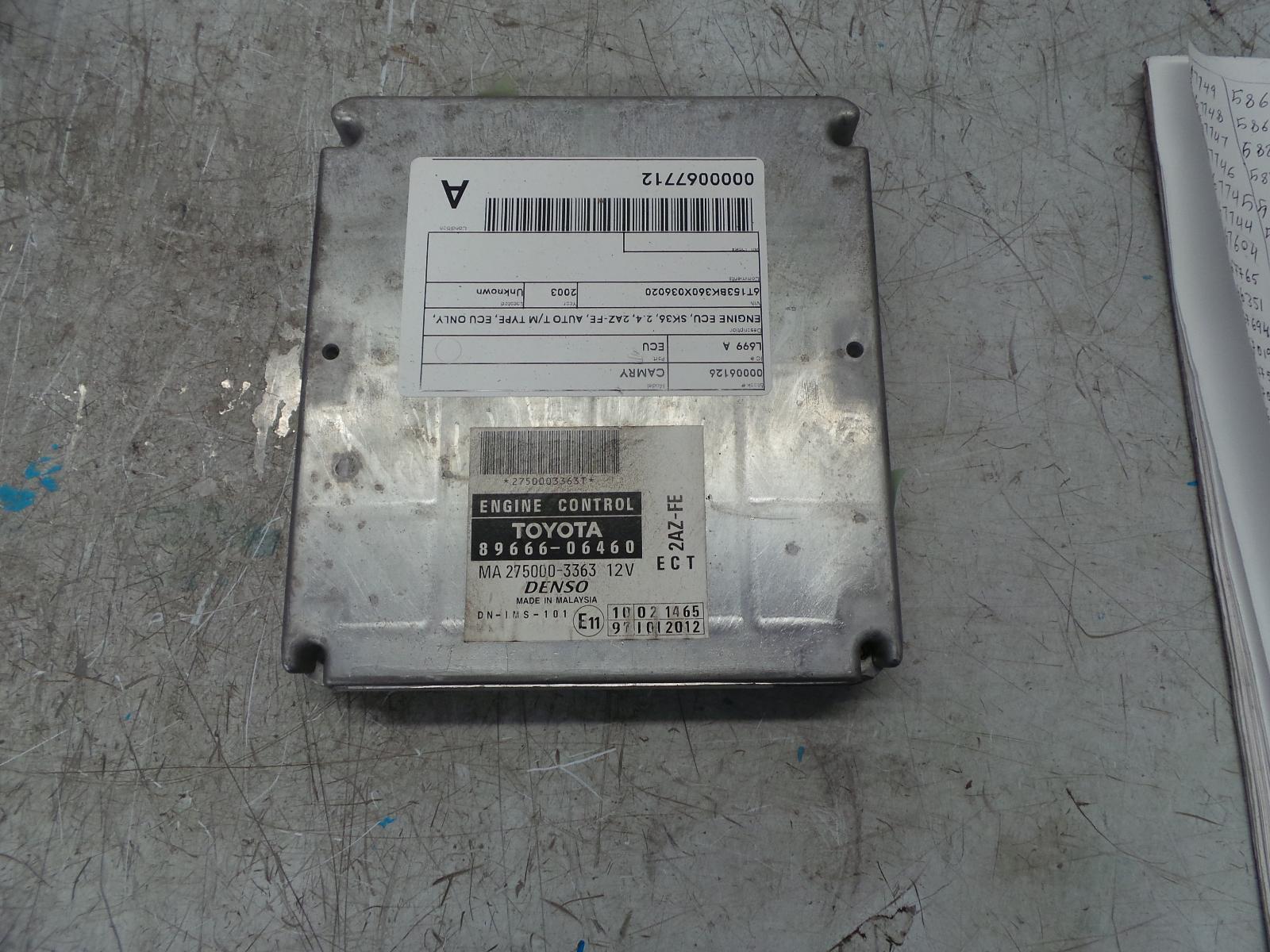 2003 Toyota Camry Ecu View Auto part Ecu Toyota Camry 2003