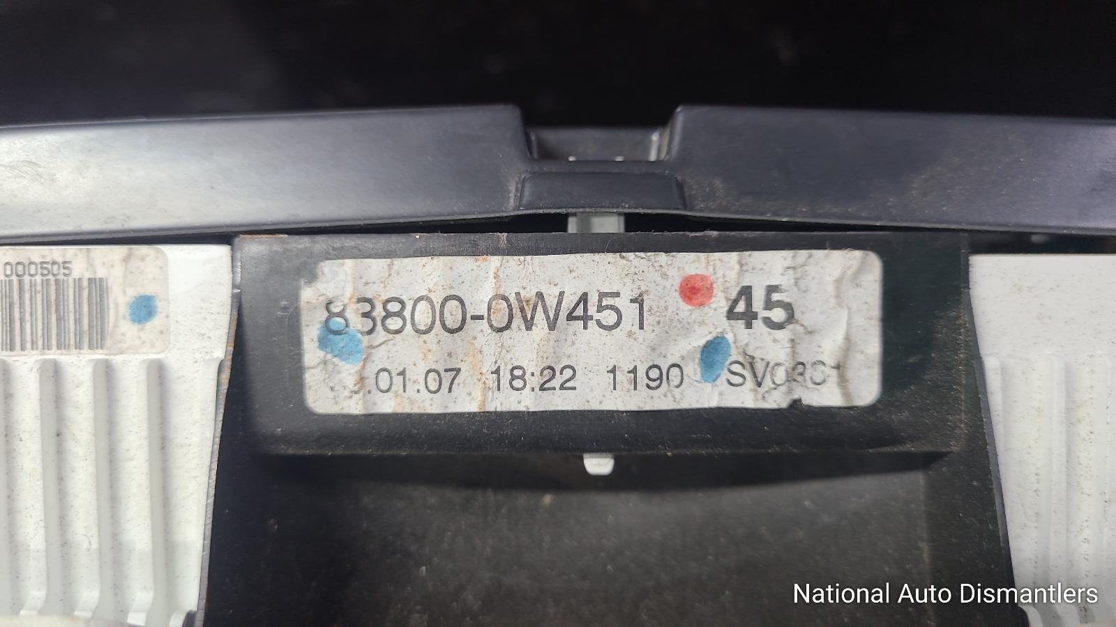 View Auto part Instrument Cluster Toyota Corolla 2009