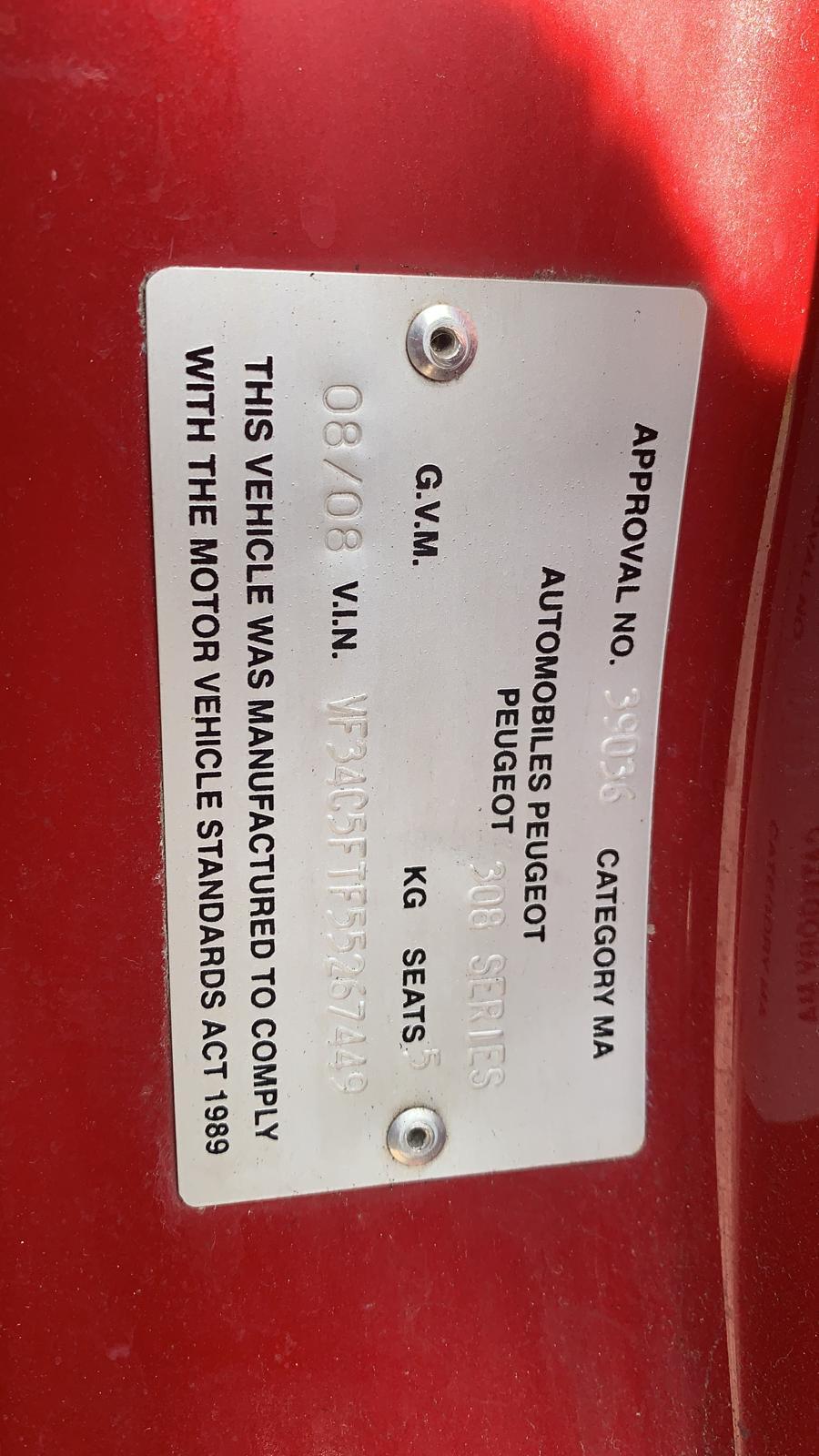 Right Front Door 308 Peugeot 2008