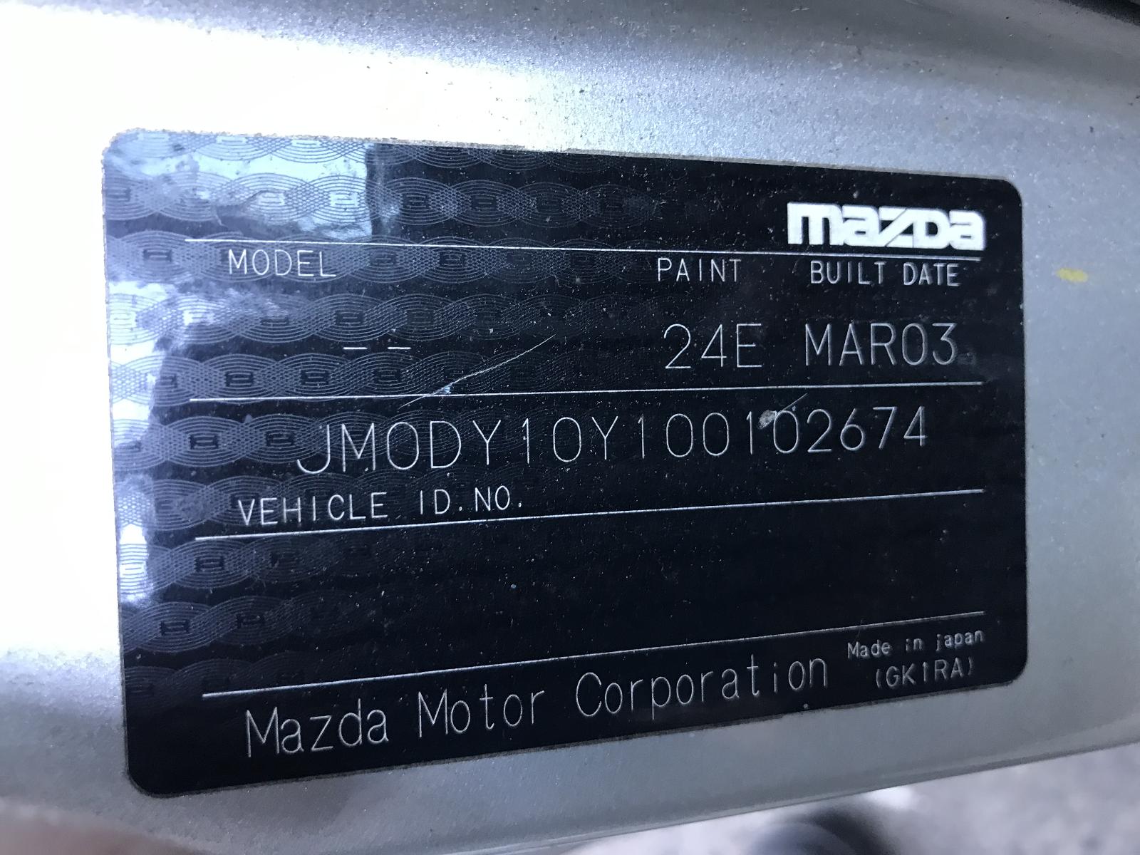 2003 Mazda 2 Instrument Cluster View Auto part Instrument Cluster Mazda 2 2003