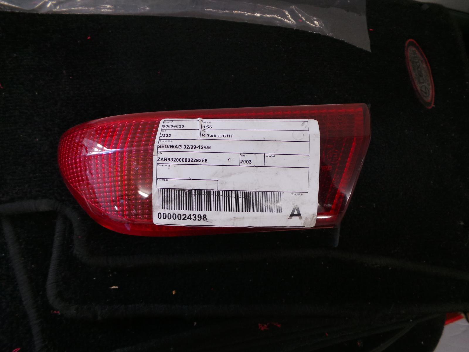 View Auto part Right Taillight Alfa Romeo 156 2003