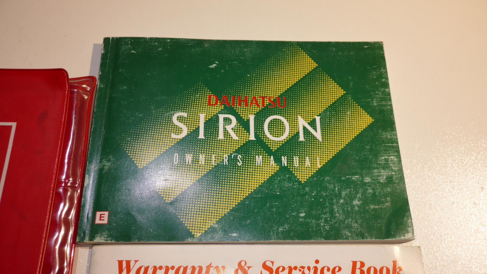 View Auto part Owners Handbook Daihatsu Sirion 1999