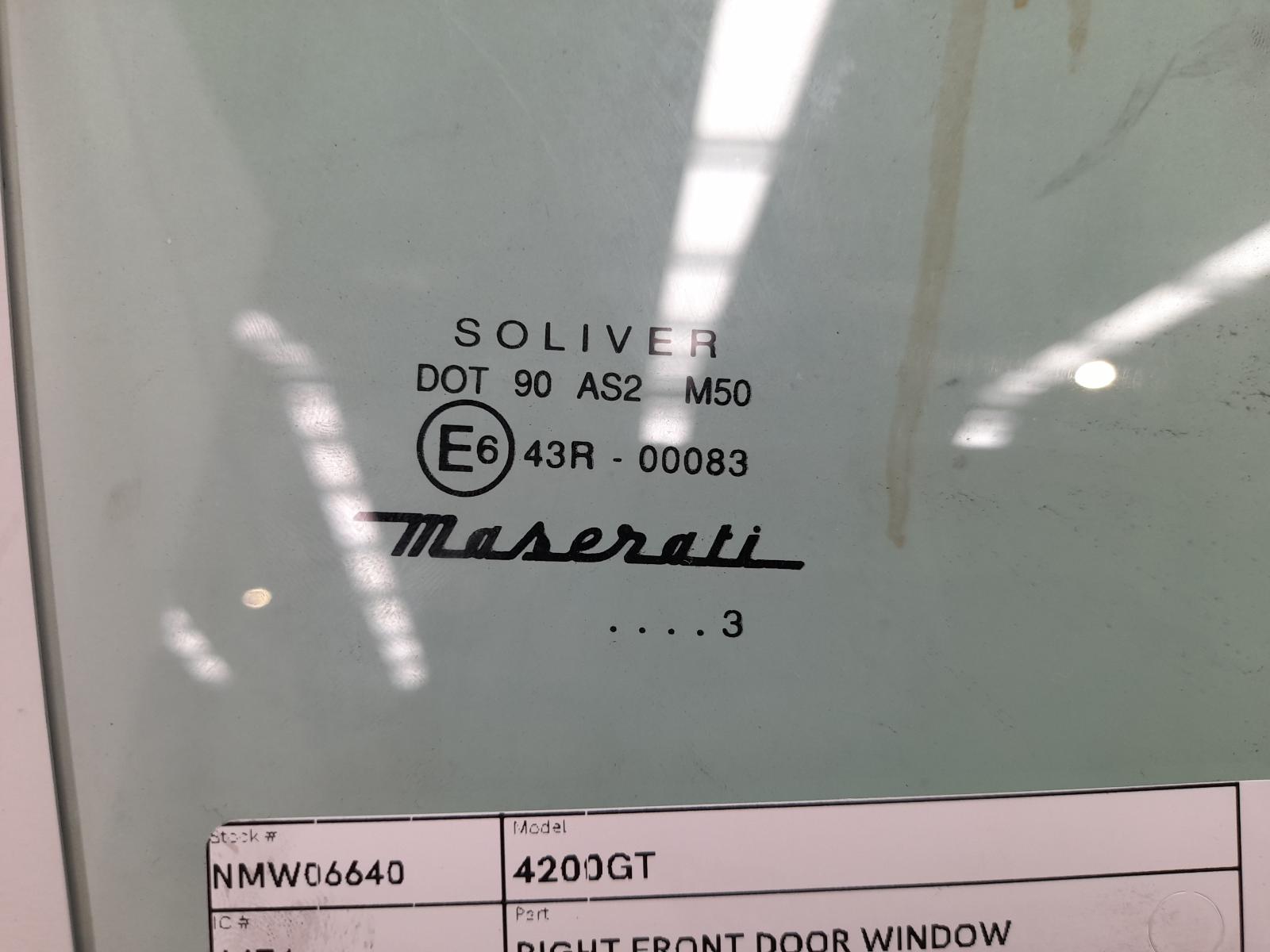 View Auto part Right Front Door Window Maserati 4200gt 2004