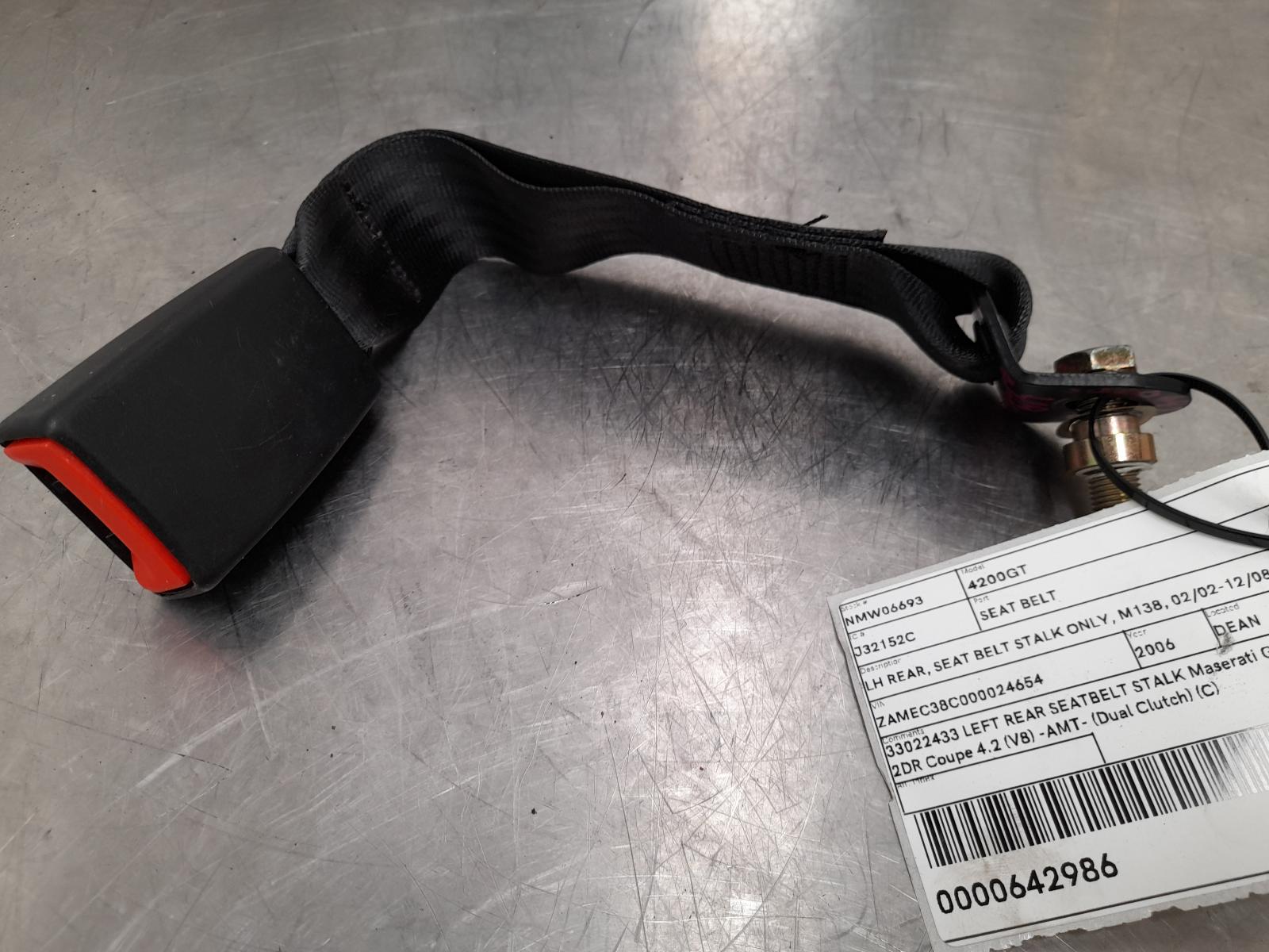2006 Maserati 4200gt Seatbelt/Stalk View Auto part Seatbelt/Stalk Maserati 4200gt 2006