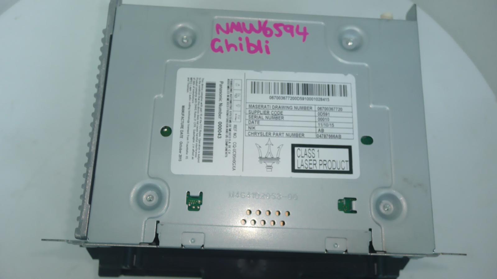 View Auto part Radio/Cd/Dvd/Sat/Tv Maserati Ghibli  2015
