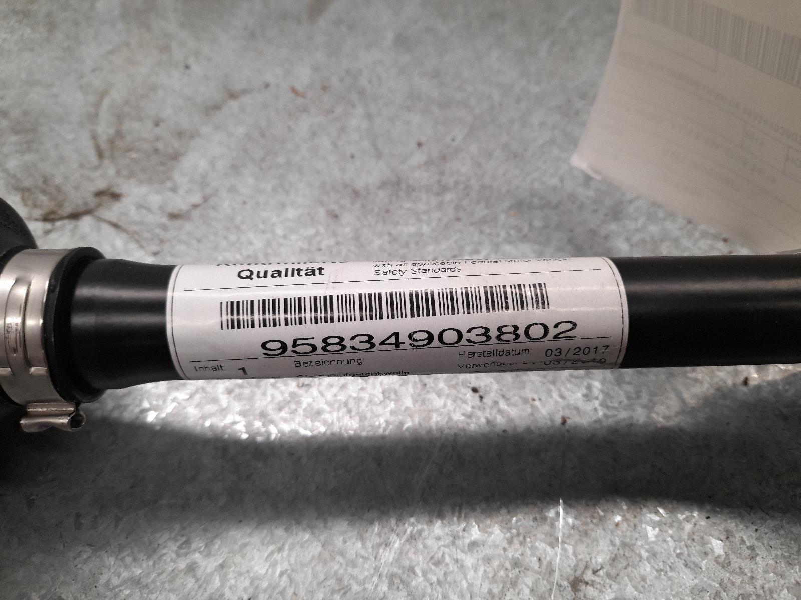 View Auto part Left Driveshaft Porsche Cayenne 2015