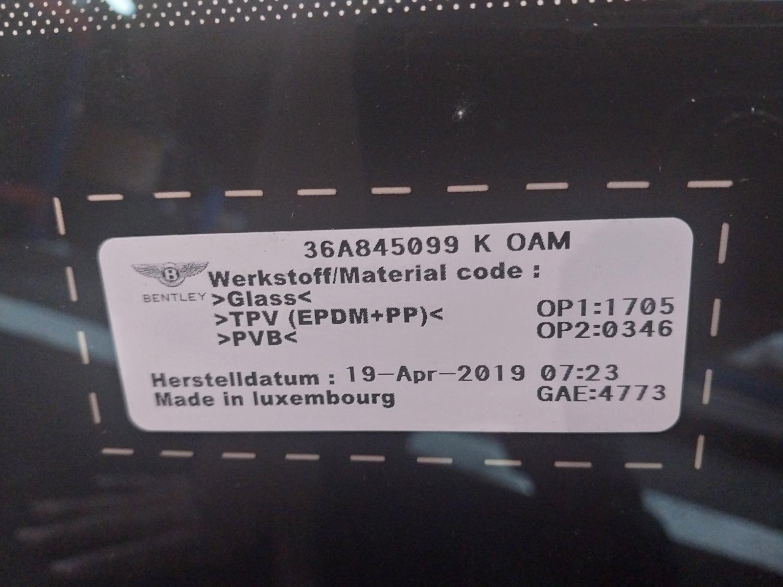 2024 Bentley Bentayga Windshield View Auto part Windshield Bentley Bentayga 2024